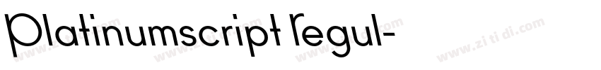 Platinumscript Regul字体转换 Platinumscript Regul字体转换